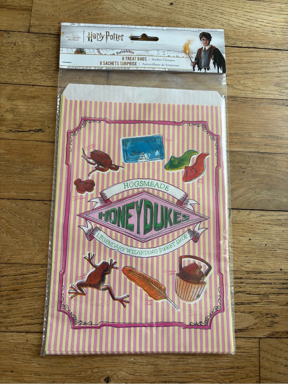 NEW Harry Potter Honeydukes Pink Party Treat Bags - Set of 8